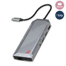 Redragon UCA 9-Port USB-C Hub - Black